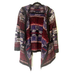 FULL TILT Knitted Pattern Hooded Cardigan